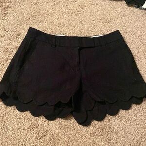 Women’s size 2 scalloped black shorts J. Crew